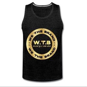 Men’s Premium Charcoal Gray Tank with gold glitter